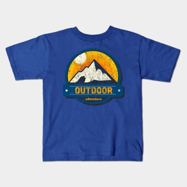 Outdoor Adventure Kids T-Shirt by vladocar